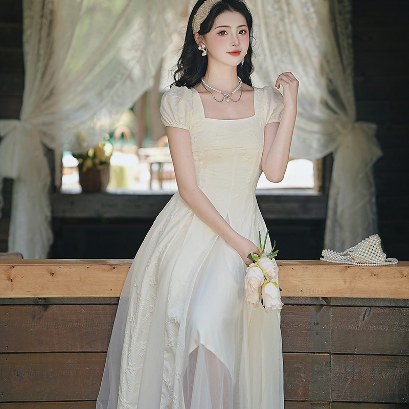 french-vintage-mesh-panel-square-neck-long-dress_1