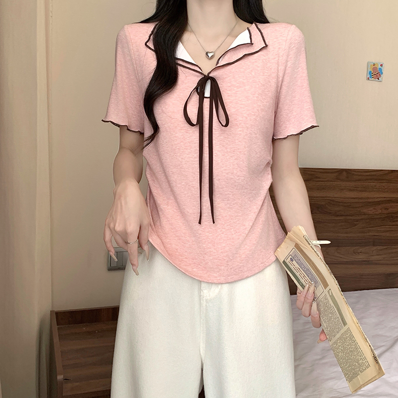 plus-size-bow-tie-color-block-cinched-waist-curved-short-sleeve-t-shirt-summer-2026_1