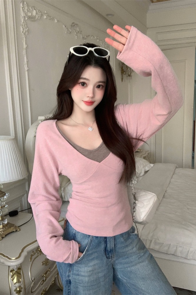 Plus Size Women's Korean Style Color Block Cami and Cover Up Two Piece Set Spring Slim Fit Fashion - Style e6d01b - Image 5